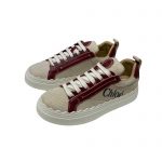 CHLOE LAUREN SNEAKER WHITE & MAROON CHC22U