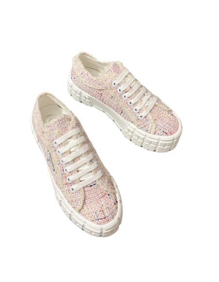 PRADA TWEED SNEAKERS MULTICOLOR 1E260M