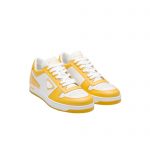 PRADA DOWNTOWN LEATHER SNEAKERS WHITE/SUN 2EE364