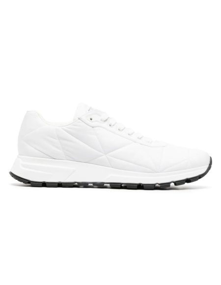 PRADA QUILTED NYLON SNEAKERS WHITE/BLACK 2EE367