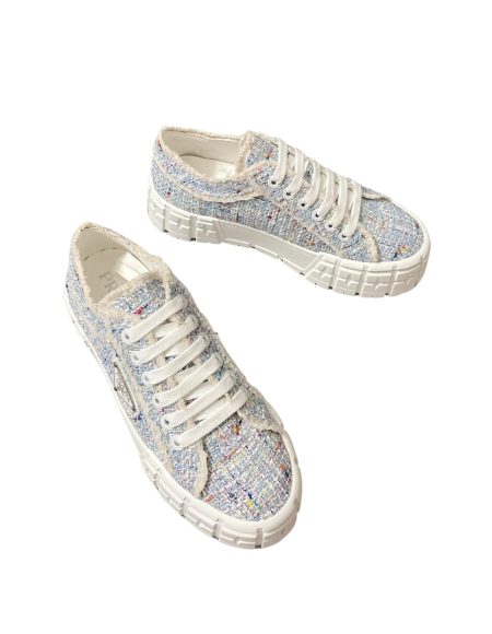PRADA TWEED SNEAKERS MULTICOLOR 1E260M