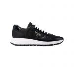 PRADA LEATHER SNEAKERS BLACK 1E804M