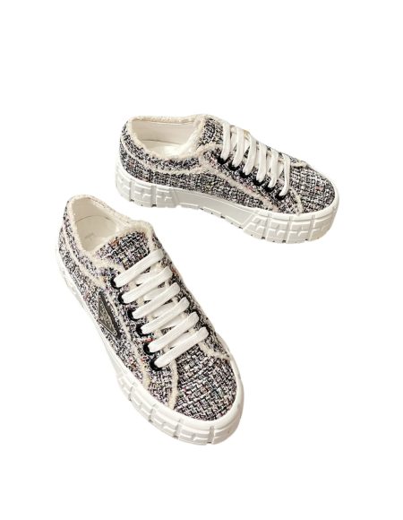 PRADA TWEED SNEAKERS MULTICOLOR 1E260M