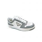 PRADA DOWNTOWN LEATHER SNEAKERS GREY 1E792M