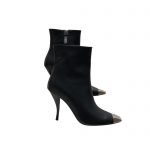 SAINT LAURENT HEELED ANKLE BOOTS BLACK 14-FL7ALD