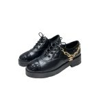 CHANEL LACE-UP BOOTS BLACK G39393
