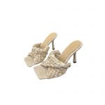BOTTEGA VENETA DOT WAVE MULES BEIGE 708882V