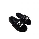 CHANEL WOOL MULES BLACK G39059