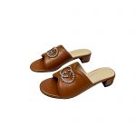 GUCCI CANVAS AND RUBBER SLIDES BROWN 1473721