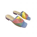GUCCI DOUBLE G RAINBOW MULES MULTICOLOUR 15425109