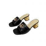 GUCCI JOLIE GG SUPREME CANVAS AND RUBBER SLIDES BLACK 1473721