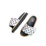 LOUIS VUITTON POOL PILLOW FLAT COMFORT MULES BLACK AND WHITE 261374
