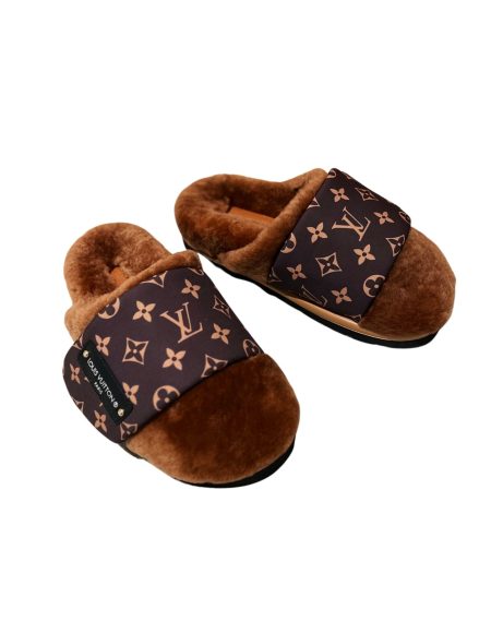 LOUIS VUITTON SLIPPER PILLOW FLAT COMFORT MULE BROWN 1AAM3K