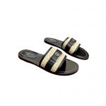 LOUIS VUITTON LOCK IT FLAT MULE BLACK & BEIGE 1AADIW