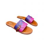LOUIS VUITTON LOCK IT FLAT MULE PURPLE & PINK 1AA21Q