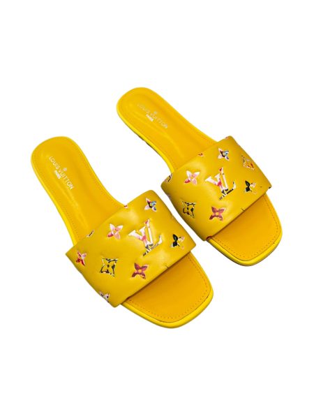 LOUIS VUITTON REVIVAL FLAT MULES YELLOW 1AAOR5