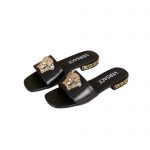 VERSACE GRECA MULES BLACK 1003221