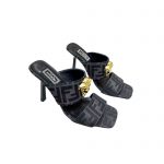 VERSACE FENDACE FF JACQUARD MULES BLACK 1005157