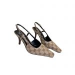 GUCCI GG SLINGBACK PUMP BEIGE/EBONY 675420