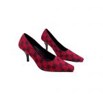 GUCCI WOMEN HIGH HEEL PUMP RED/DARK BLUE 723430