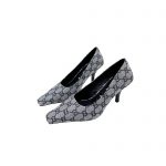 GUCCI WOMEN HIGH HEEL PUMP GREY/BLACK 723430