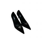 PRADA SLINGBACK PUMP WITH CRYSTALS BLACK CRYSTAL 1I001N