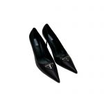 PRADA BRUSHED LEATHER PUMPS BLACK 1I001N