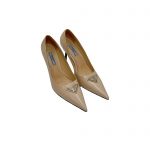 PRADA BRUSHED LEATHER PUMPS NUDE 1I001N