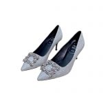 ROGER VIVIER FLOWER STRASS BUCKLE PUMPS RED RVW4141