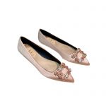 ROGER VIVIER FLOWER STRASS BUCKLE PUMPS IN STAIN PINK RVW4141