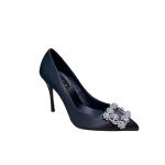 ROGER VIVIER FLOWER STRASS BUCKLE PUMPS BLACK RVW4141