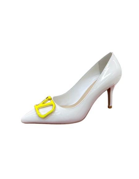 VALENTINO V BUCKLE PUMPS WHITE 1W2S0FH8LAFGF9