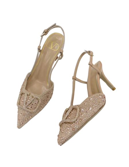 VALENTINO VLOGO SIGNATURE SLINGBACK PUMP NUDE ZW2S0R01MZF0NO