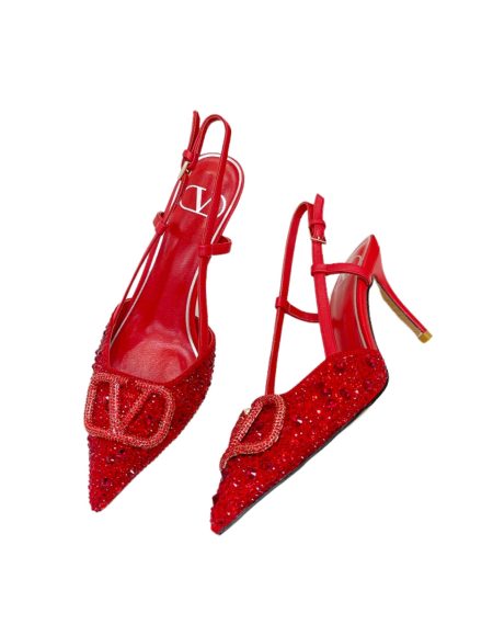 VALENTINO VLOGO SIGNATURE SLINGBACK PUMP RED ZW2S0R01MZF0NO