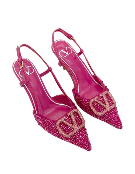 VALENTINO VLOGO SIGNATURE SLINGBACK PUMP PINK ZW2S0R01MZF0NO