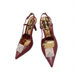 VALENTINO ONE STUD PUMP WITH CRYSTALS CHERRY WS0R01TMK