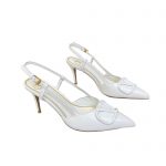VALENTINO VLOGO SIGNATURE SLINGBACK PUMP WHITE 2W2S0R01TMK