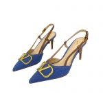 VALENTINO VLOGO SIGNATURE SLINGBACK PUMP BLUE 2W2S0R01TMK