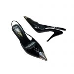 SAINT LAURENT KISS SLINGBACK PUMPS BLACK 7315201TV001000