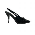 SAINT LAURENT BLADE SLINGBACK PUMPS BLACK 660540AKPNN1000