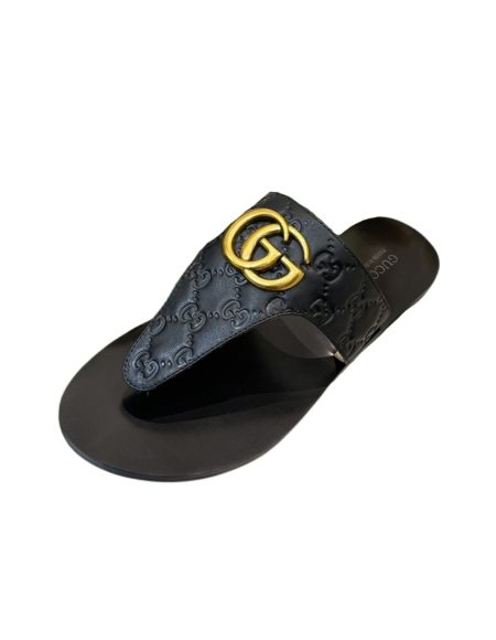 GUCCI INTERLOCKING G THONG SANDAL BLACK 739048