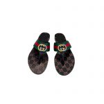 GUCCI GG THONG WEB SANDAL GREEN AND RED 612138