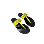 GUCCI LEATHER THONG SANDAL WITH DOUBLE G YELLOW 497444