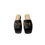GUCCI LEATHER SLIDES BLACK 623111