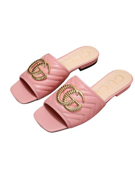GUCCI LEATHER MULES PINK 26327290