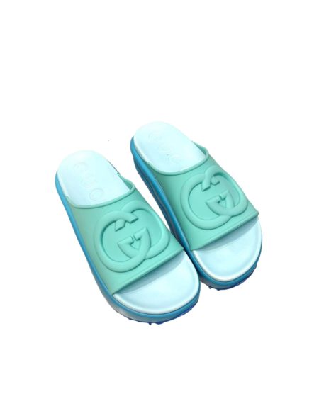 GUCCI SLIDE SANDAL TURQUOISE 692845