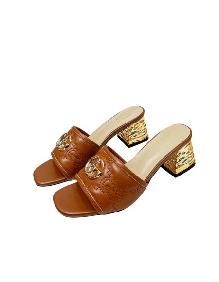 GUCCI INTERLOCKING G SANDAL BROWN 694450