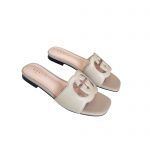 GUCCI INTERLOCKING G CUT-OUT SLIDE SANDAL GREY 694450