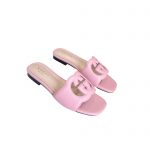 GUCCI INTERLOCKING G CUT-OUT SLIDE SANDAL BABY PINK 694451