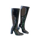 ALEXANDER MCQUEEN PUNK TALL BOOT BLACK 732227WHSWD1081